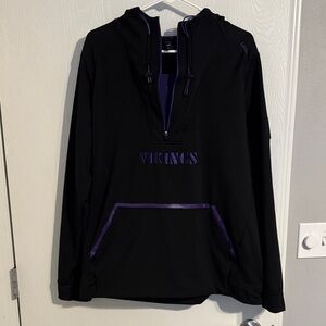 UNRL - Limited Edition Black and Purple Minnesota Vikings Hoodie - Size Large
